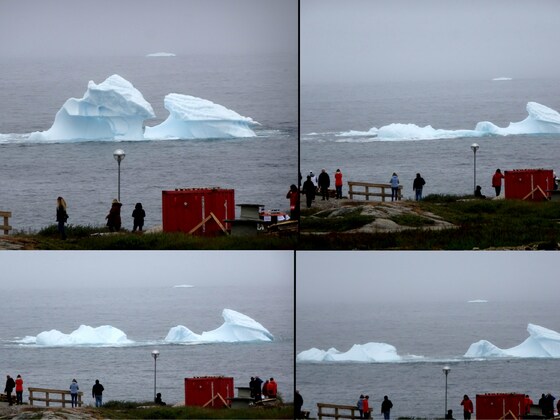 Der kleine Eisberg brach auseinander. Disko Bucht vor Ilimanaq