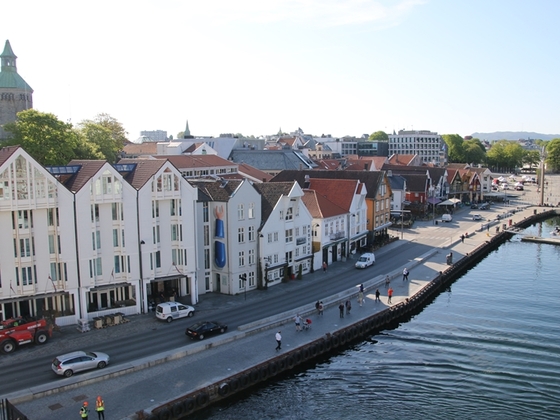 Stavangers Häuser, direkt am Hafen