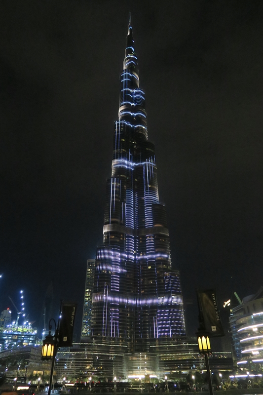 Das Burj Khalifa mit seiner tollen Illumination