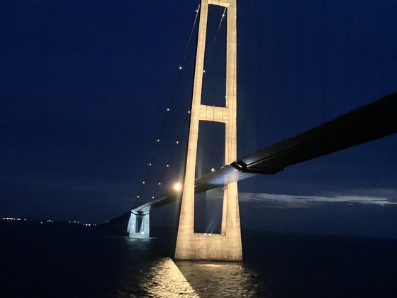 Durchfahrt Storebaelt Brücke Dänemark