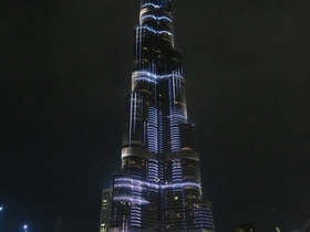 Das Burj Khalifa mit seiner tollen Illumination